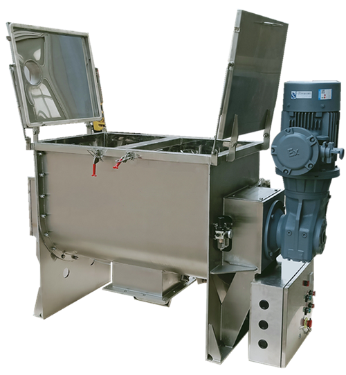 DPH槳葉螺帶混合機(jī)(圖1) 槳葉加螺帶混合機(jī)